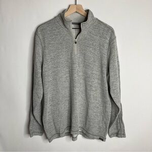 Mens Eddie Bauer Pullover Gray Sweatshirt 1/4 Zip Large